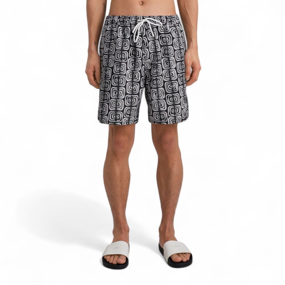 Saturdays NYC Men's Timothy Kuba Cloth Swim Shorts Black XL